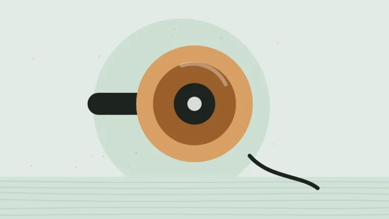 Illustration of a random orbital sander seen from above