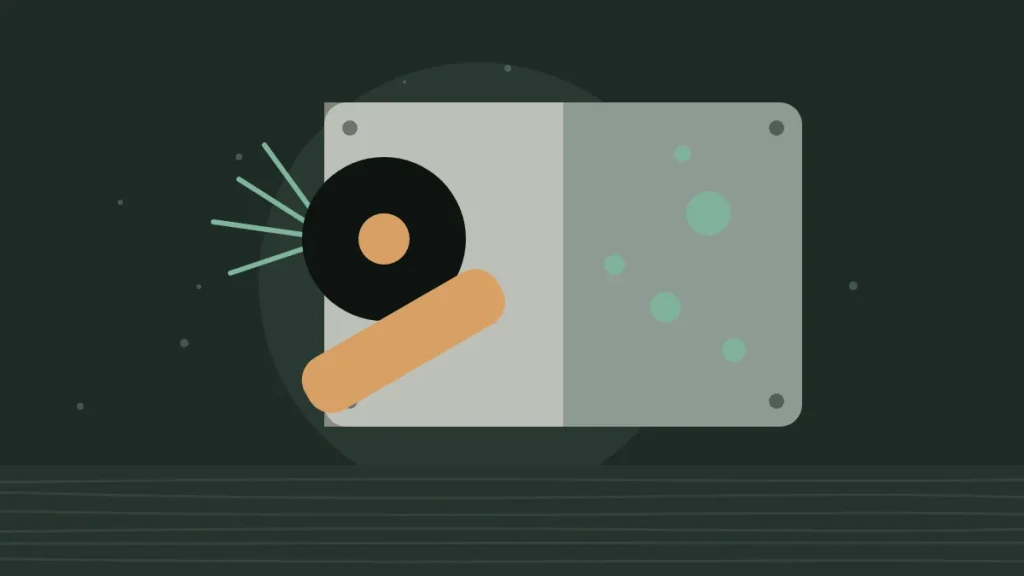 Illustration of a metal panel with rust being ground clean