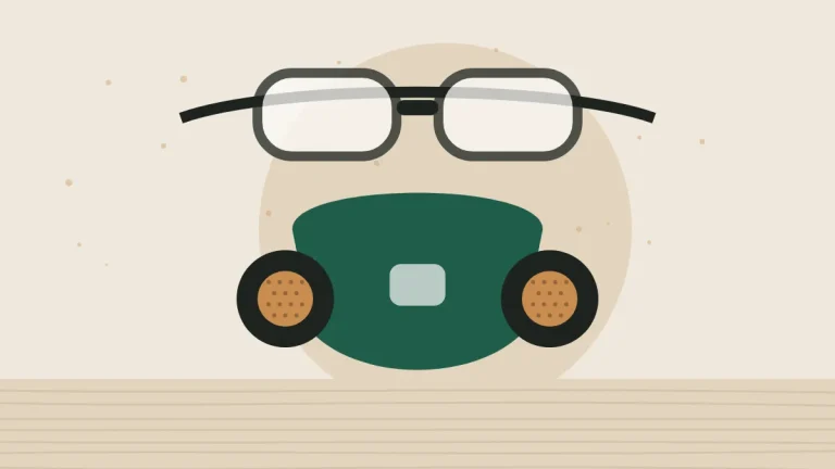 Illustration of safety glasses and a dust respirator