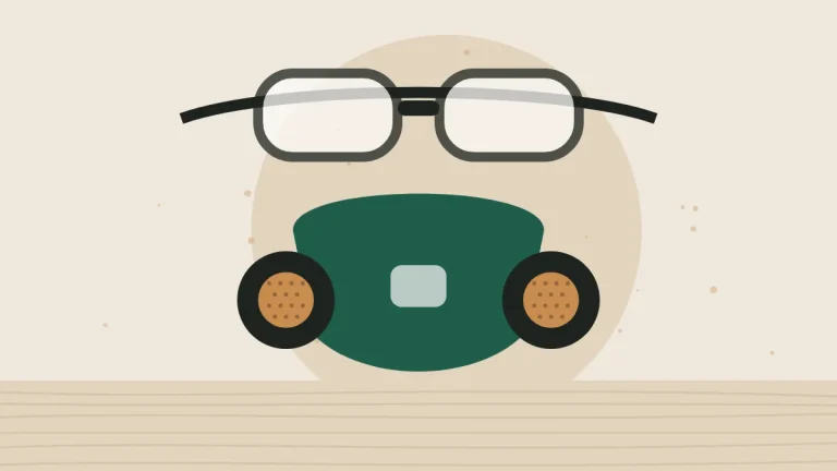 Illustration of safety glasses and a dust respirator