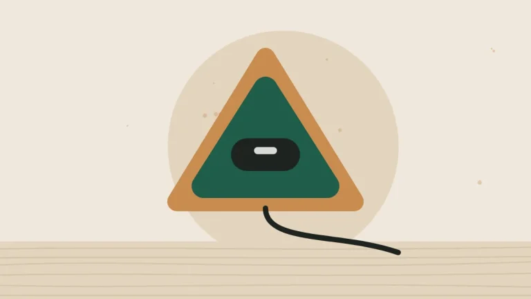 Illustration of a detail sander with a triangular sanding pad
