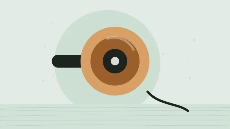 Illustration of a random orbital sander seen from above