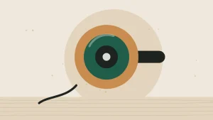 Illustration of a random orbital sander seen from above