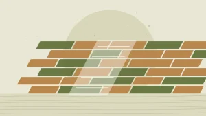 Illustration of wooden floorboards with a freshly sanded strip