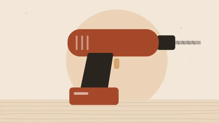 Illustration of a cordless drill