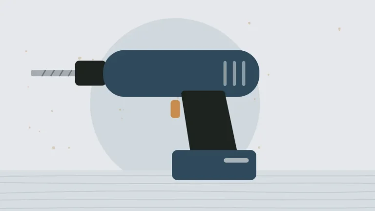 Illustration of a cordless drill