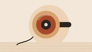 Illustration of a random orbital sander seen from above