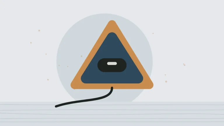 Illustration of a detail sander with a triangular sanding pad