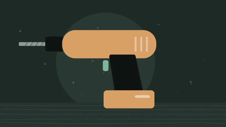 Illustration of a cordless drill