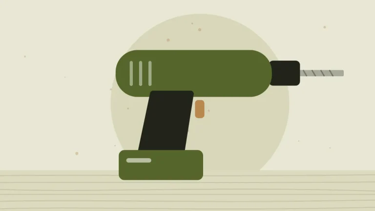 Illustration of a cordless drill