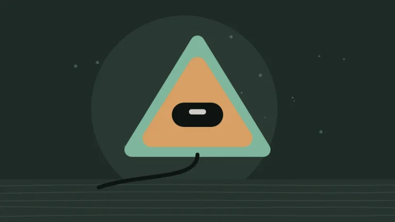 Illustration of a detail sander with a triangular sanding pad