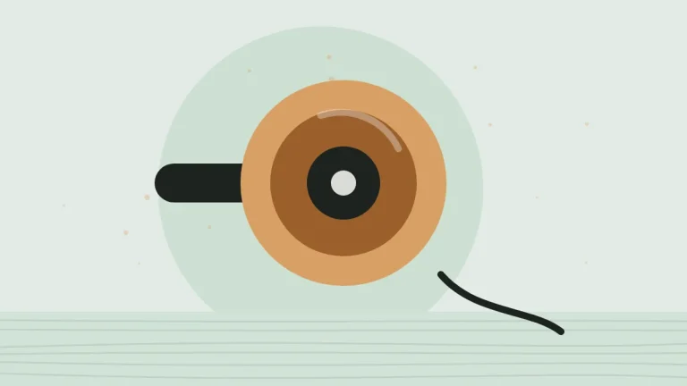 Illustration of a random orbital sander seen from above