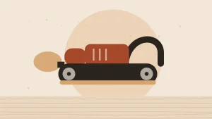 Illustration of a handheld belt sander