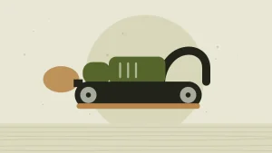 Illustration of a handheld belt sander