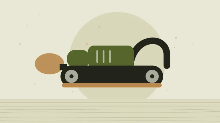 Illustration of a handheld belt sander