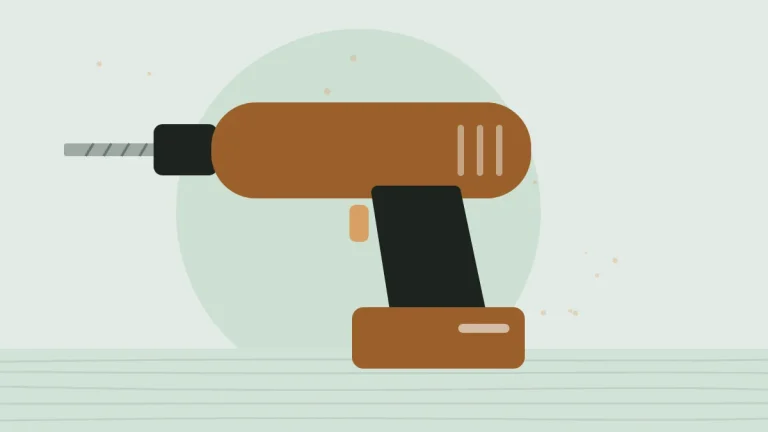 Illustration of a cordless drill