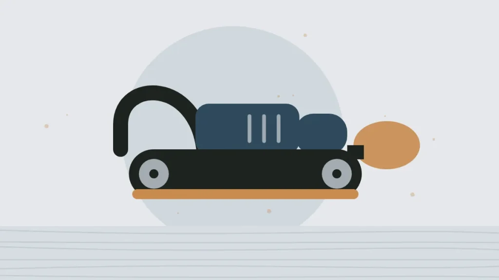 Illustration of a handheld belt sander